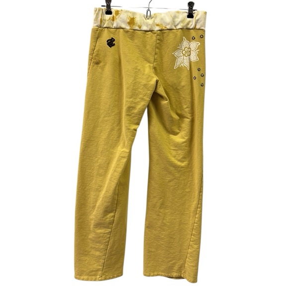 Vintage Y2K Cotton Rocawear Hip Hop Mustard Yellow Relaxed Lounge Sweat Pants M - Picture 5 of 11